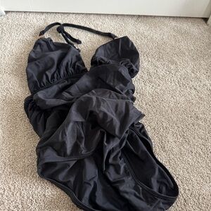 Vix Black Halter One-Piece Swimsuit